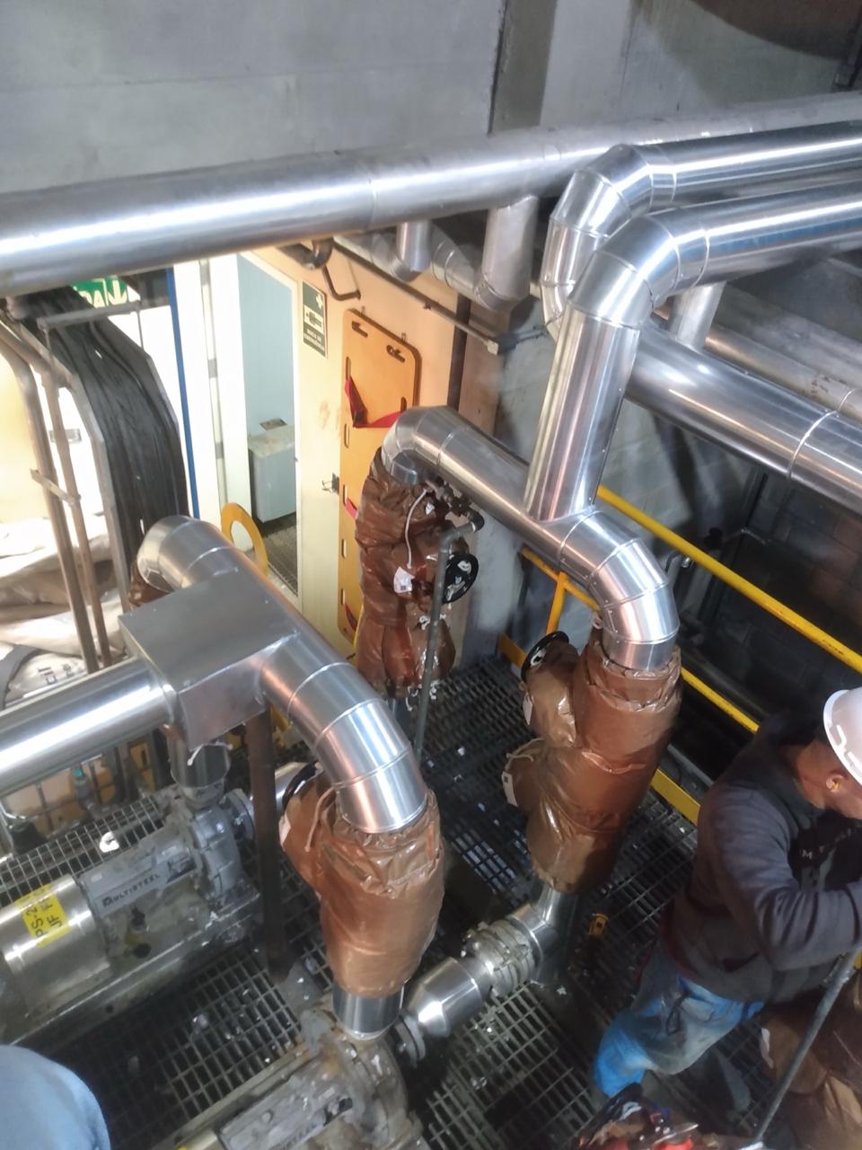 Isolamento de conjunto de válvulas com acompanhamento técnico em campo